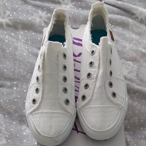 Blowfish White Canvas Slip In Sneakers